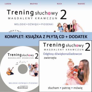 Komplet: Książka Trening słuchowy 2 z płytą CD + dodatek - książeczka harmonijka 